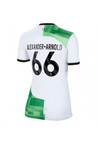 Liverpool Alexander-Arnold #66 Jalkapallovaatteet Naisten Vieraspaita 2023-24 Lyhythihainen